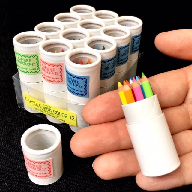BCmini - Wholesale Colored Pencil - 21602 12 sets of 12 mini pencils in mini paper tube-1239