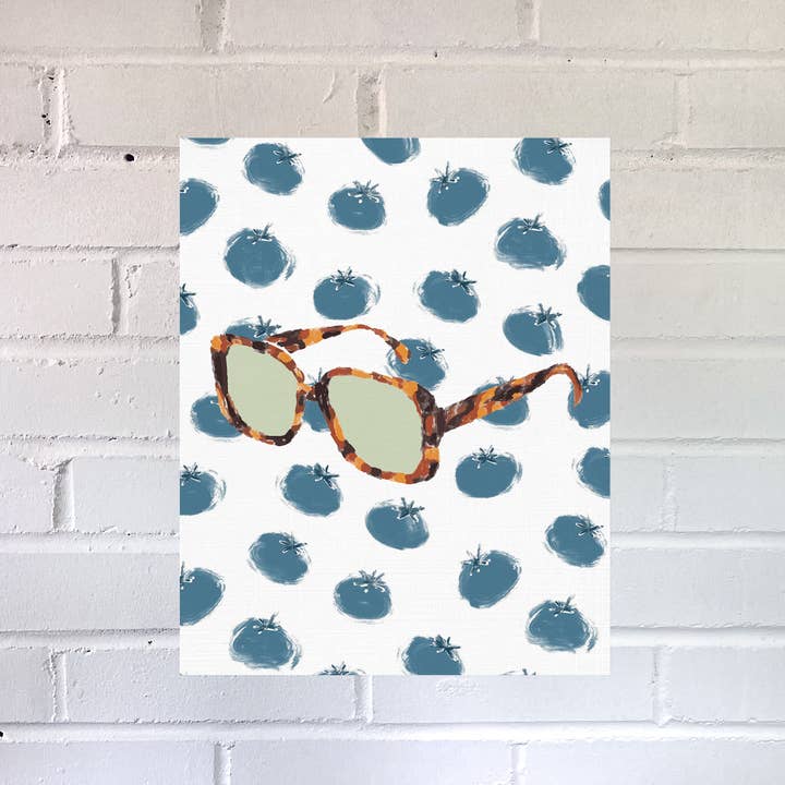 Blueberry Sunnies Print for wholesale by Green Bean Graphics