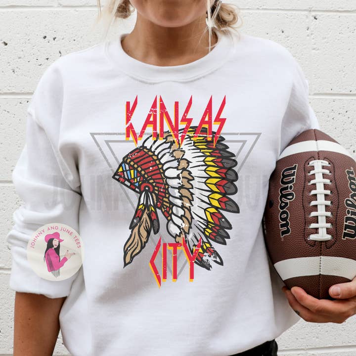 Kansas City Chiefs Oversized Sweatshirt Kansas City Football for wholesale by Johnny and June Tees