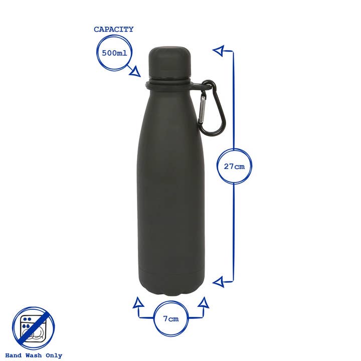 Rinkit Ltd – wholesale Water bottle – Stainless Steel Water Bottle with Carabiner Clip - 500ml11