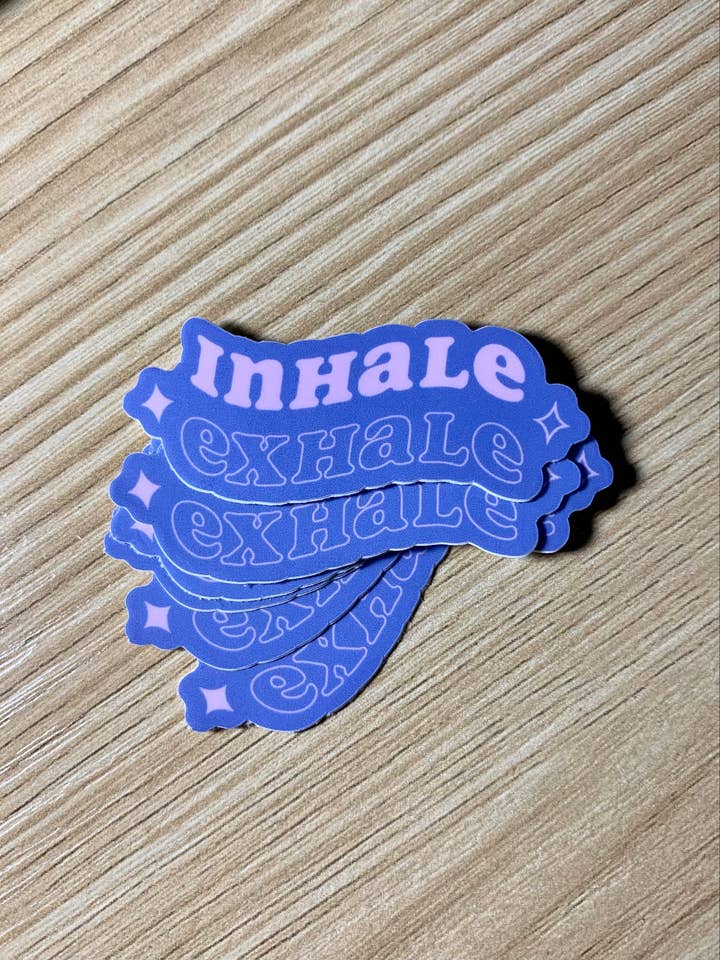 Inhale exhale sticker / mental health / spiritual / wellness for wholesale by Christina iDesigns