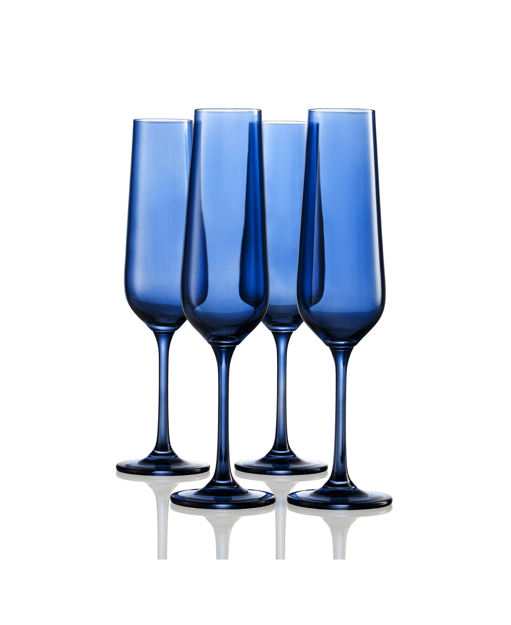 Godinger - Wholesale Champagne Flute - Set of Four Colored Champagne Flutes - multi colors avail3