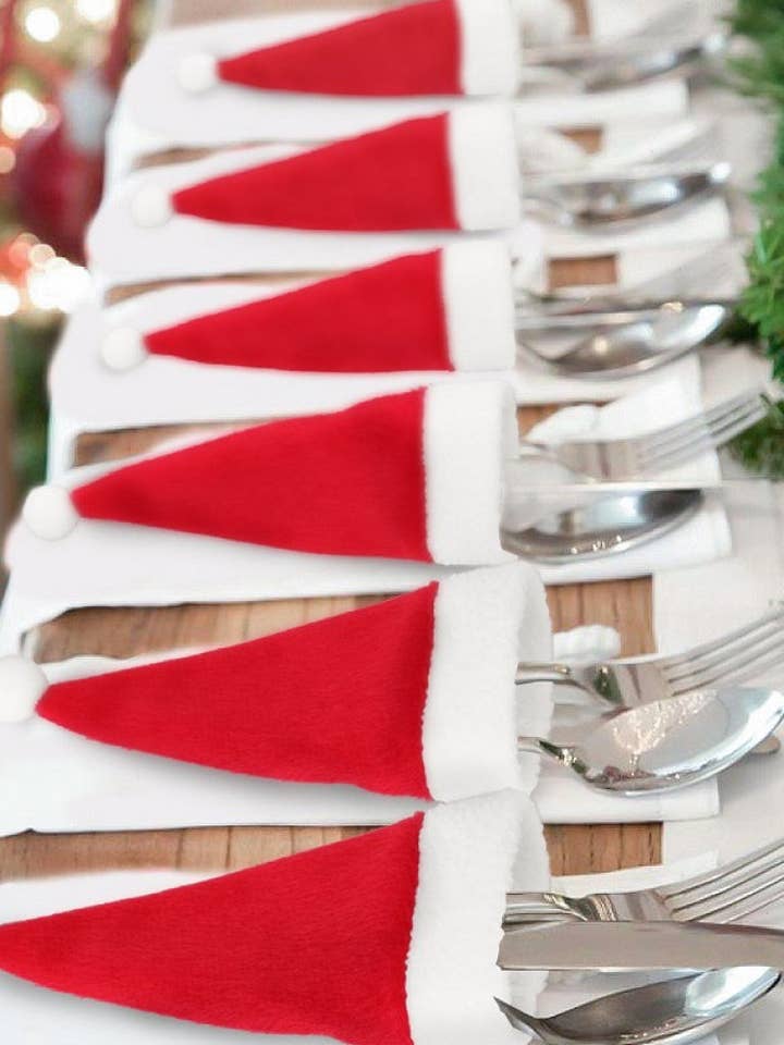 20-teilige Weihnachtsmützen-Besteckhalter für den Großhandel von Blak Wardrob