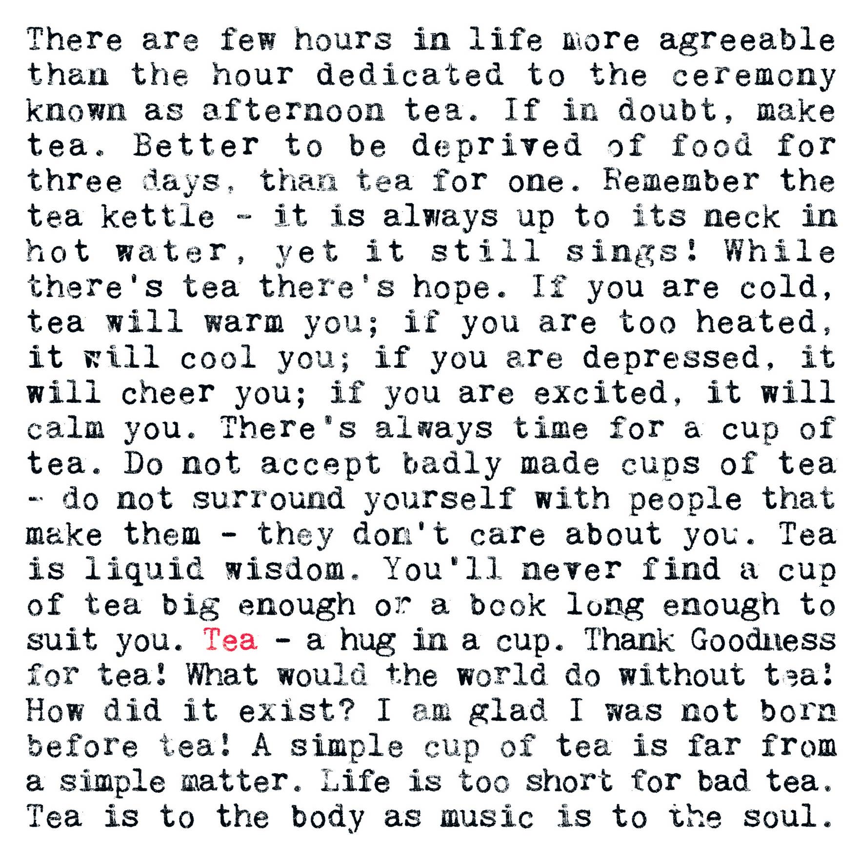 Coulson Macleod (U.S. Duties Paid) - Vendita all'ingrosso Biglietti di auguri generici - Divertente biglietto con citazioni sul tè per bevitori di tè1
