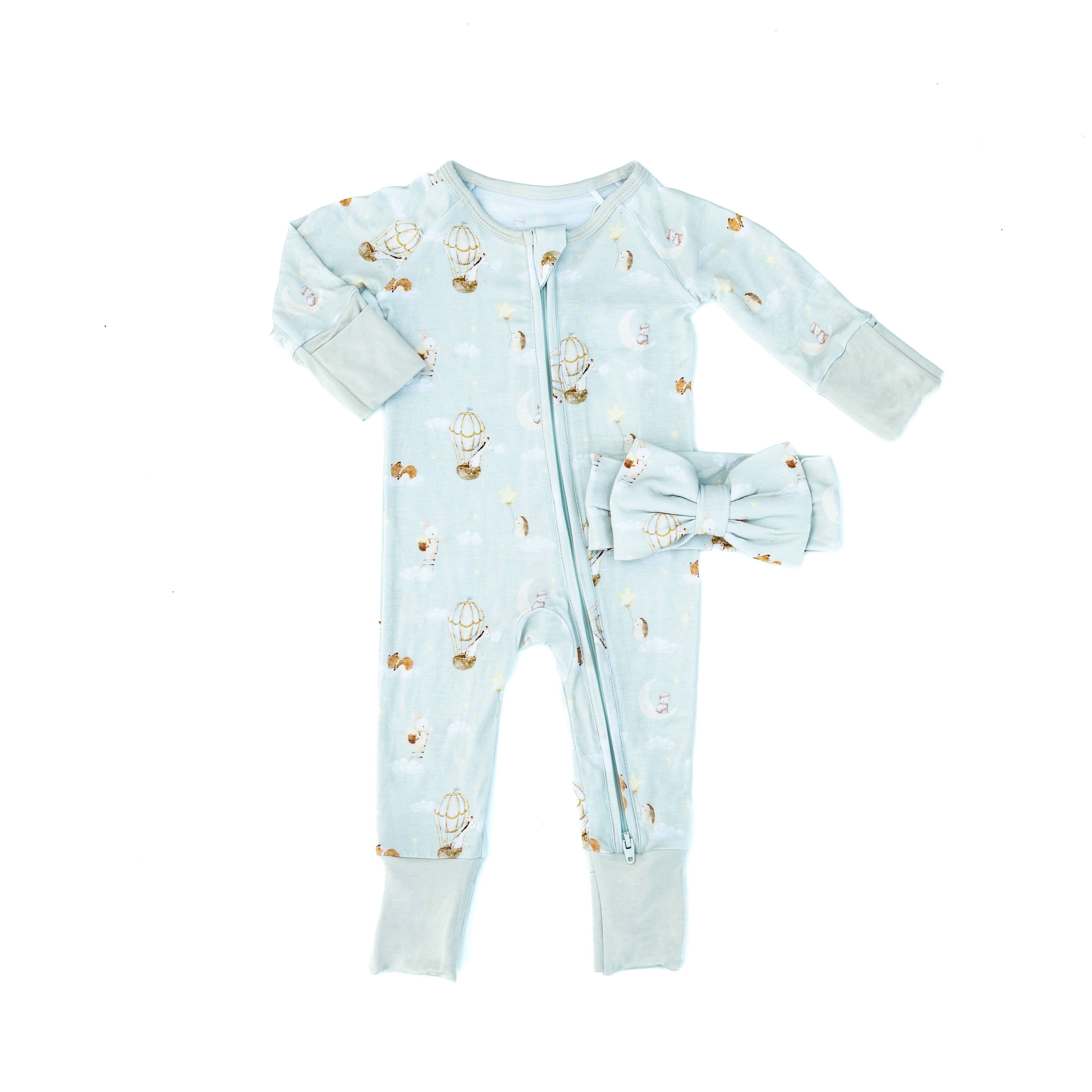 Baby Blues And Pink LLC - Wholesale Sleepsuit - Baby - Lullaby - Bamboo Zipper Pajama1