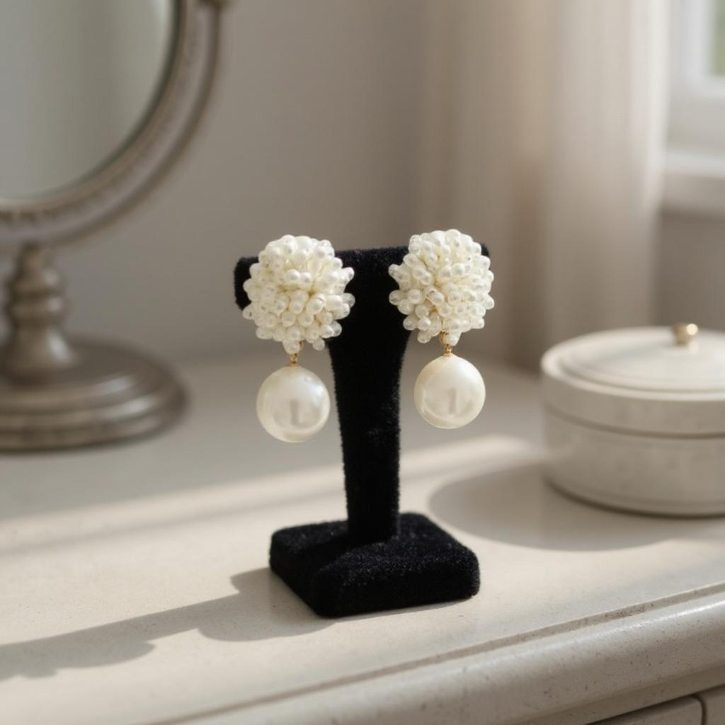 Athena Bridal Jewellery – Großhandel Ohrhänger – ATHENA KOLLEKTION - PERLENCLUSTER-OHRRINGE - CZER869 GOLD5