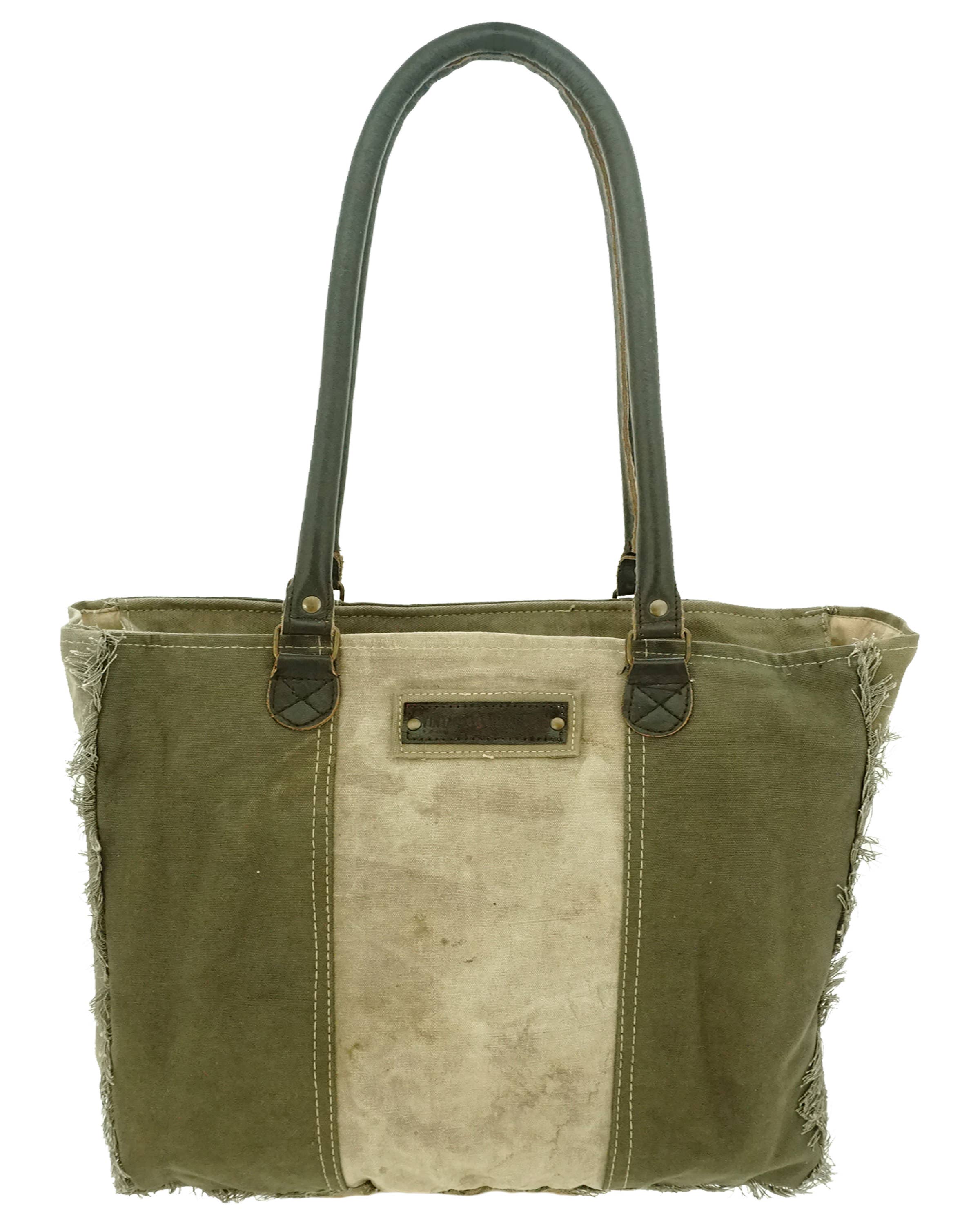 Vintage Addiction - Wholesale Tote Bag - Women's - Recycled Tent Tote with Vintage Textiles (Zipper Top)6