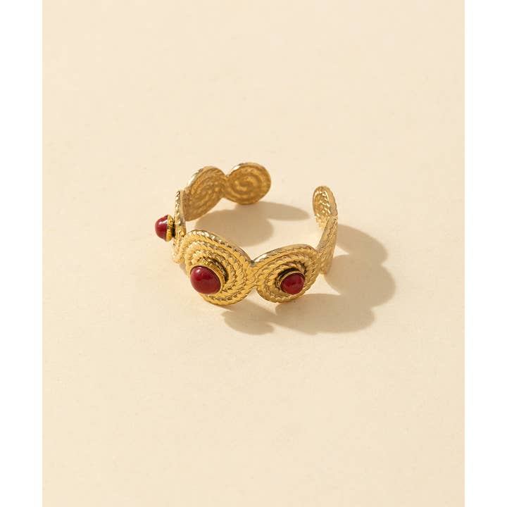 Blossom bijoux - Wholesale Cocktail/Statement Ring - Adjustable ring Stainless steel 24BGA047