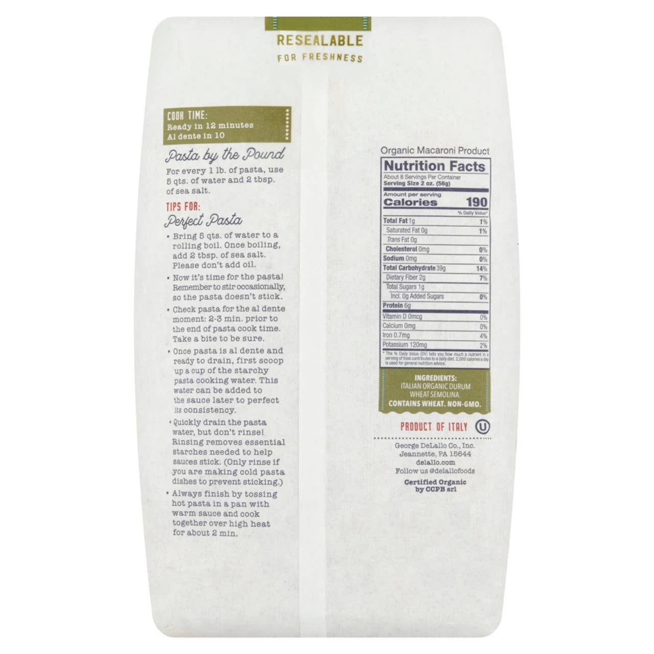 Delallo - Vente Pâtes - Pâtes Farfalle Bio (Nœud Papillon Bio)1