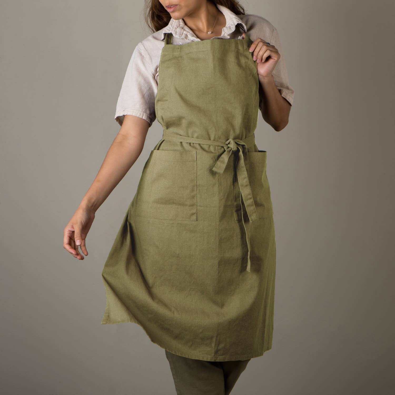 Danica Heirloom - Wholesale Apron - Olive Branch Stonewash Apron1