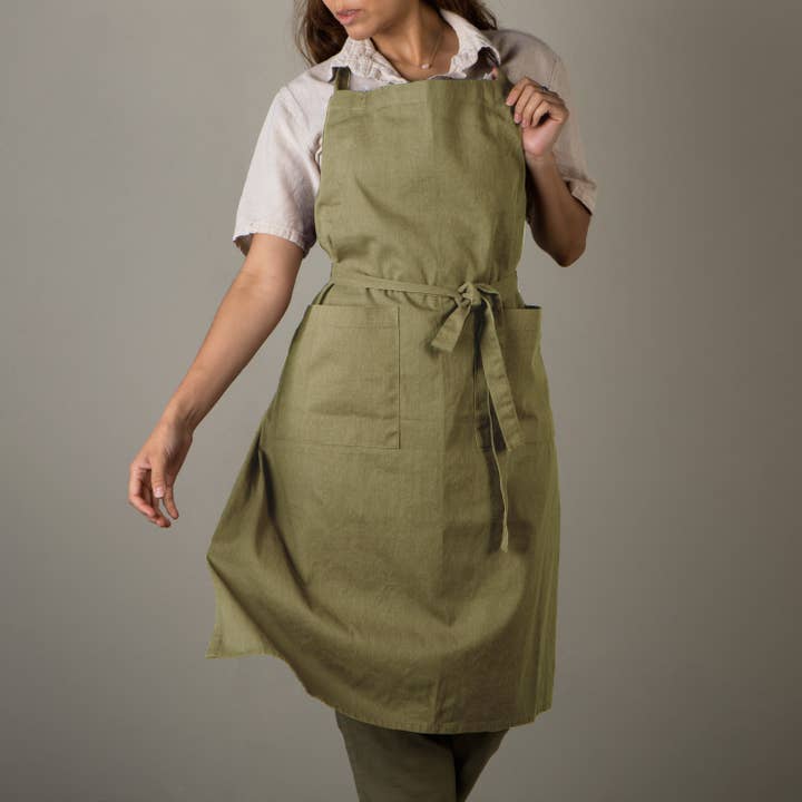 Danica Heirloom - Wholesale Apron - Olive Branch Stonewash Apron1