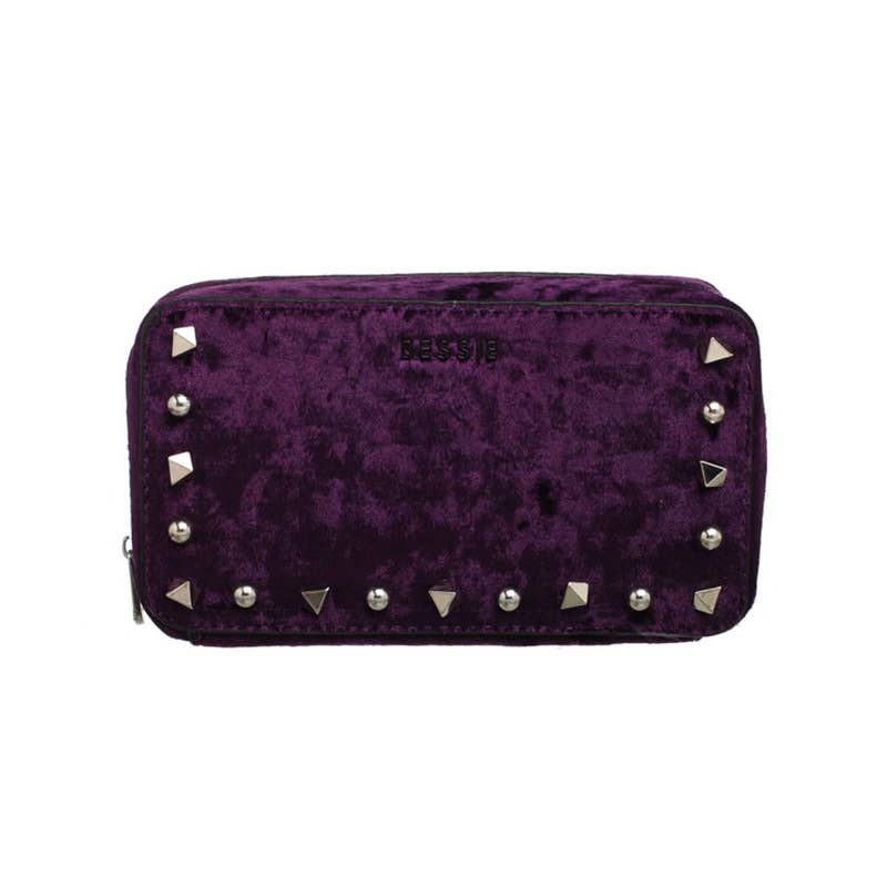 Bessie London – wholesale Crossbody bag – Women's – Studs Velvet Crossbody & Bum Bag4