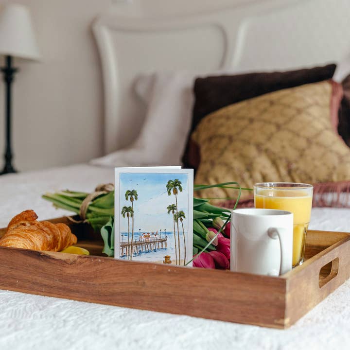 Maria Langgle - Wholesale Everyday Greeting Card - Balboa Pier Folded Greeting Card with Envelope 5x73