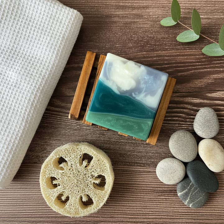 Pretty Soap Co. - Wholesale Bar Soap - Valley Storm Handcrafted Soap, Fresh Evergreen Scent3