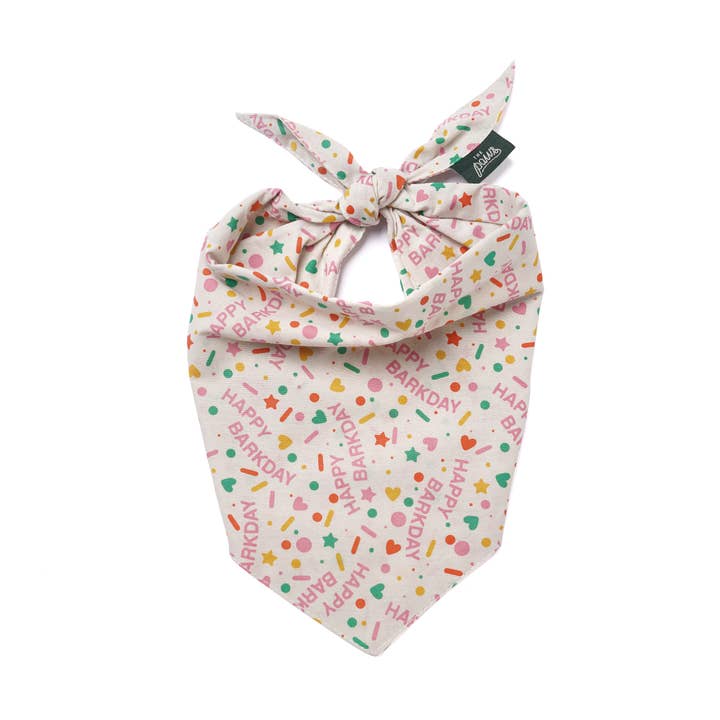 Sparkle Pawty Pink Dog Bandana for wholesale by The Paws