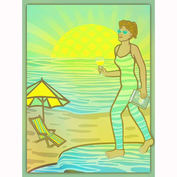 Timeout Oasis — Episk 5-fotsduk för wholesale av Carolyn Ferris Art