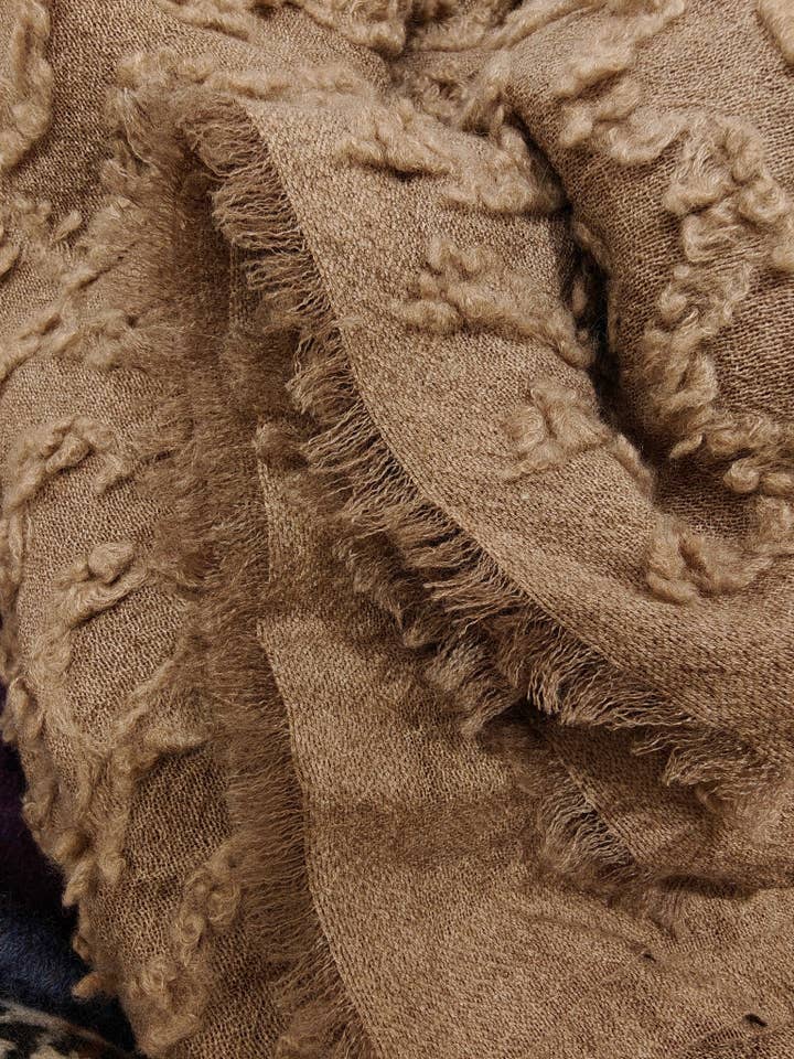 Dune Ripple Pure Cashmere Wrap for wholesale by Duo Plus