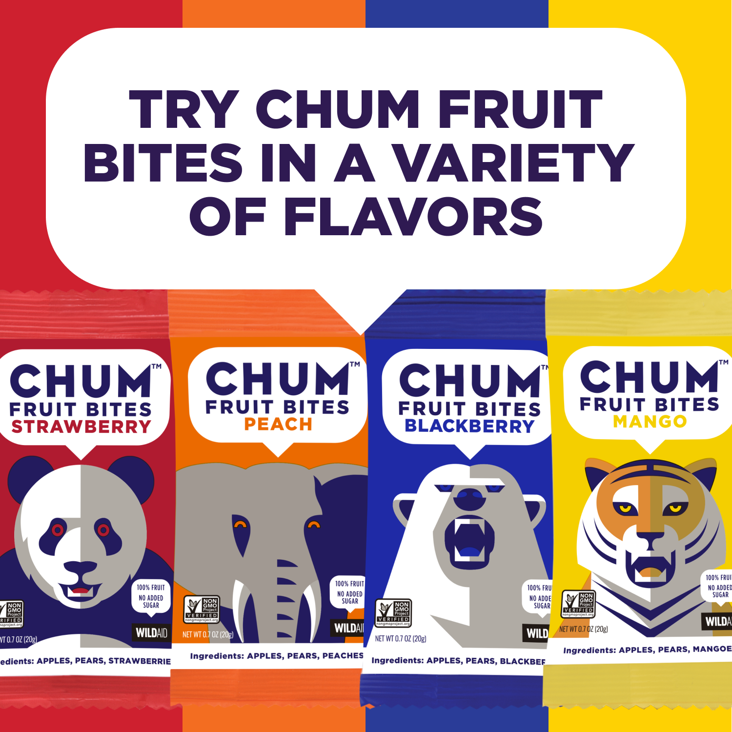 Chum Fruit Bites - Wholesale Fruit Snacks - 120 pack - Strawberry 100% Real Fruit Snacks, No Sugar Added7
