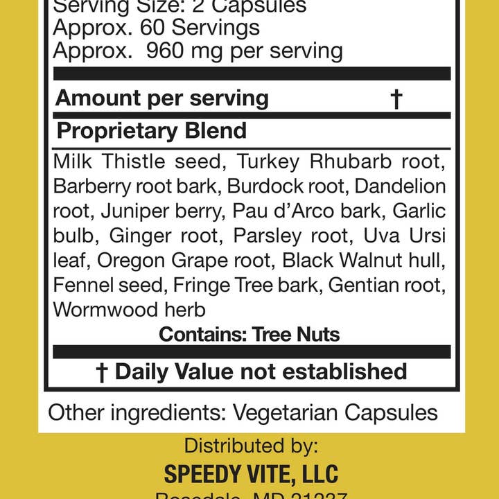 SpeedyVite® – Engroshandel Kosttilskud og vitaminer – SpeedyVite® Classic lever/galdeblære rense (120 Veg hætter)