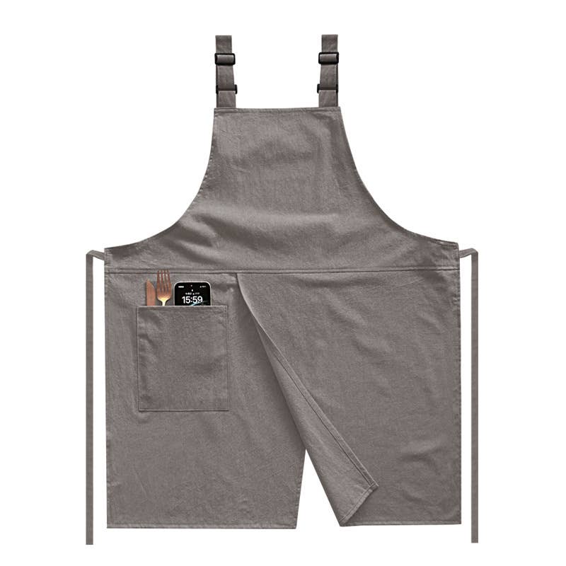 HanNicara - Wholesale Schort - Katoenen Linnen Dubbelband Keukenschort M25W2571