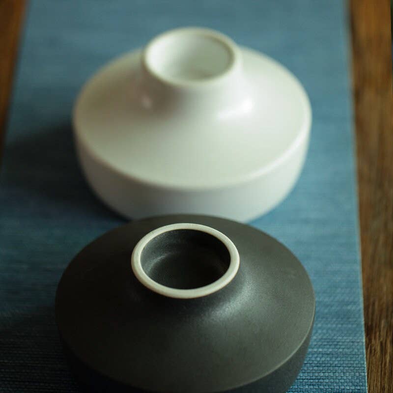 Gohobi （We cover U.S. import duties） - Vente Vases - Vase Ikebana Moderne Noir & Blanc Gohobi5