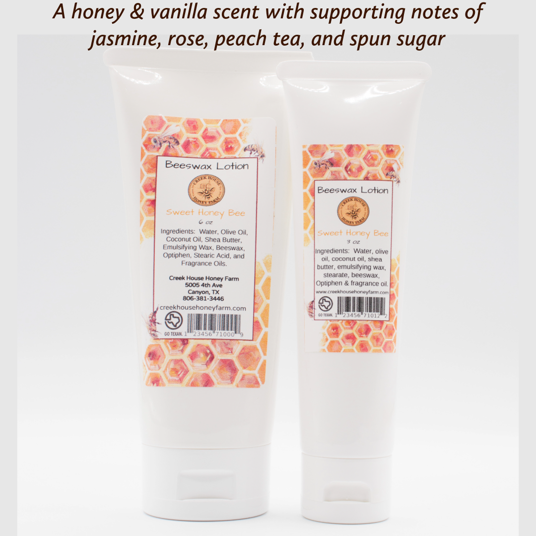 Creek House Honey Farm – Großhandel Hand- & Körperlotion – Alles natürliche Bienenwachs-Lotion | 3 oz Tube | 6 oz Tube8