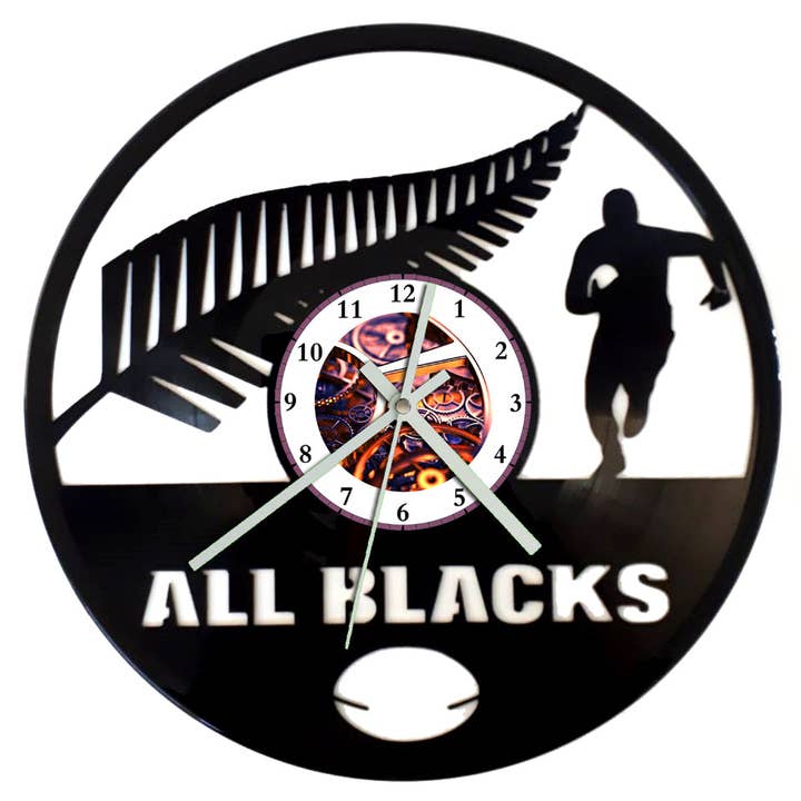 Vinyl Record Clock - All Blacks for wholesale by Broken Record