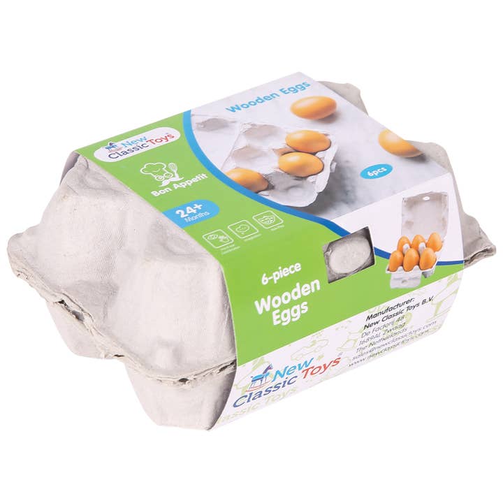 New Classic Toys - Wholesale Wood Toy - Kids - New Classic Toys Wooden toy eggs - 6 pieces5