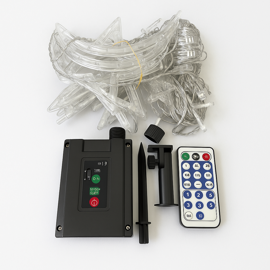 WYW - Wholesale String Lights - 11.5ft Solar Moon Star String Light Warm Color Curtain Garde6