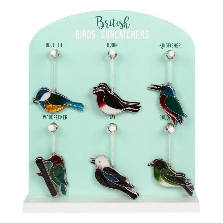 Something Different Wholesale - Wholesale Suncatcher - Set of 24 British Bird Suncatchers on Display