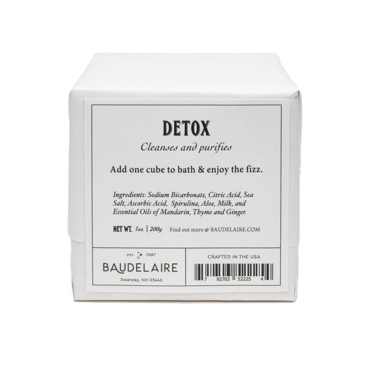 Baudelaire - Wholesale Bath Bomb/Fizz - Detox Effervescent Cube 7oz3