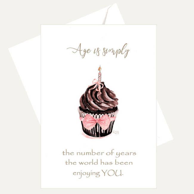 Age is Simply the Number... Chocolate Cupcake Birthday Card and other Purchase Wholesale gift card number. Free Returns & Net 60 Terms on Faire trending on Faire.