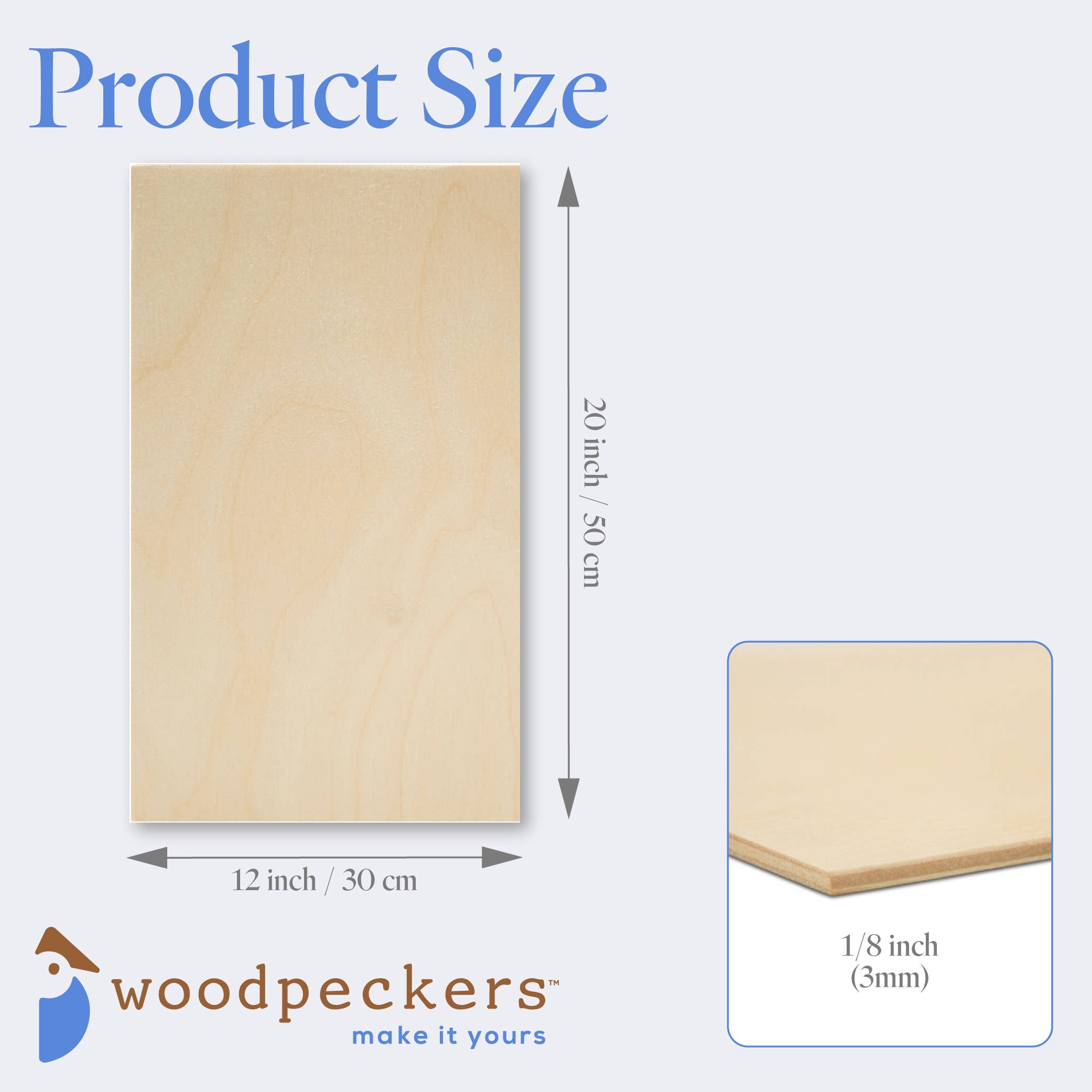 Woodpeckers Crafts - Wholesale DIY Craft Kit - Baltic Birch Plywood (Choose Your Size)13