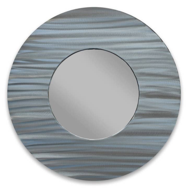 Latitude Circle Mirror 28"" (Alum) for wholesale by Copper Art