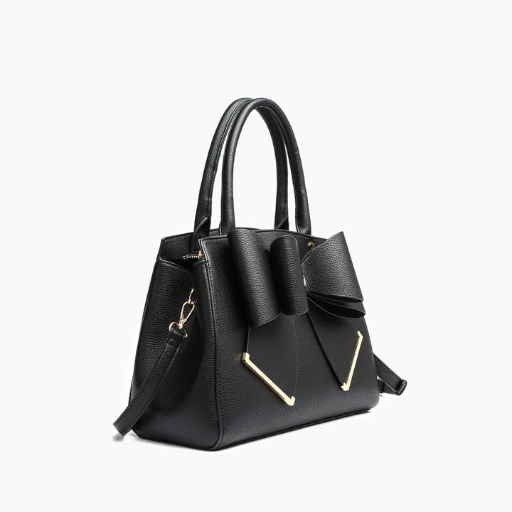 Like Dreams - Wholesale Top Handle Bag - Women's - Poppy Bowtie Top Handle Satchel Bag