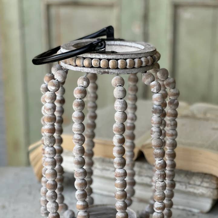 Amalfi Beaded Lantern Candle Holder for wholesale by Buckeye Craft Co.