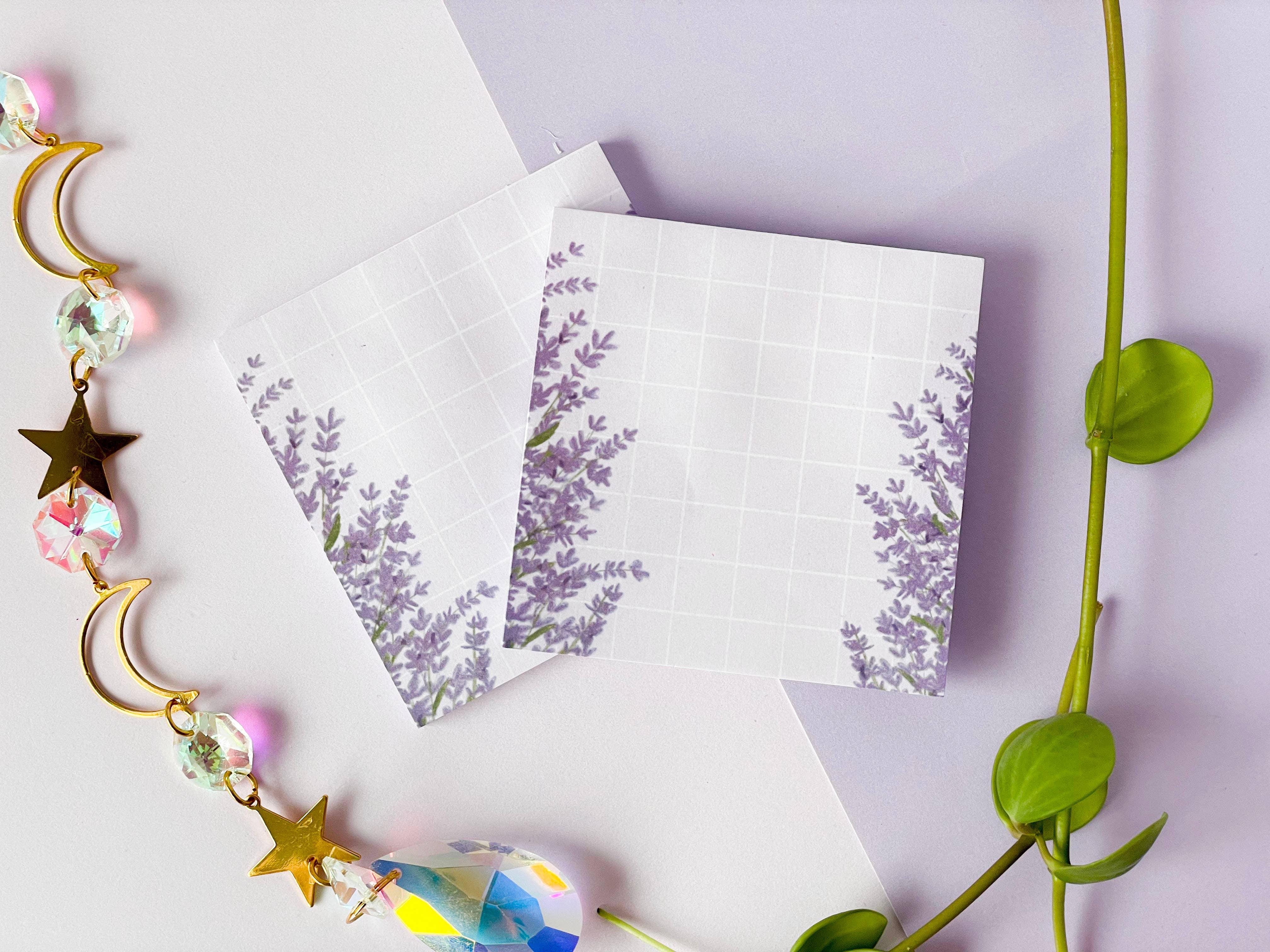 Jino's Art - Wholesale Sticky Notes - Purple lavender Sticky notes | Memo Note Pad | Cute Notepad2