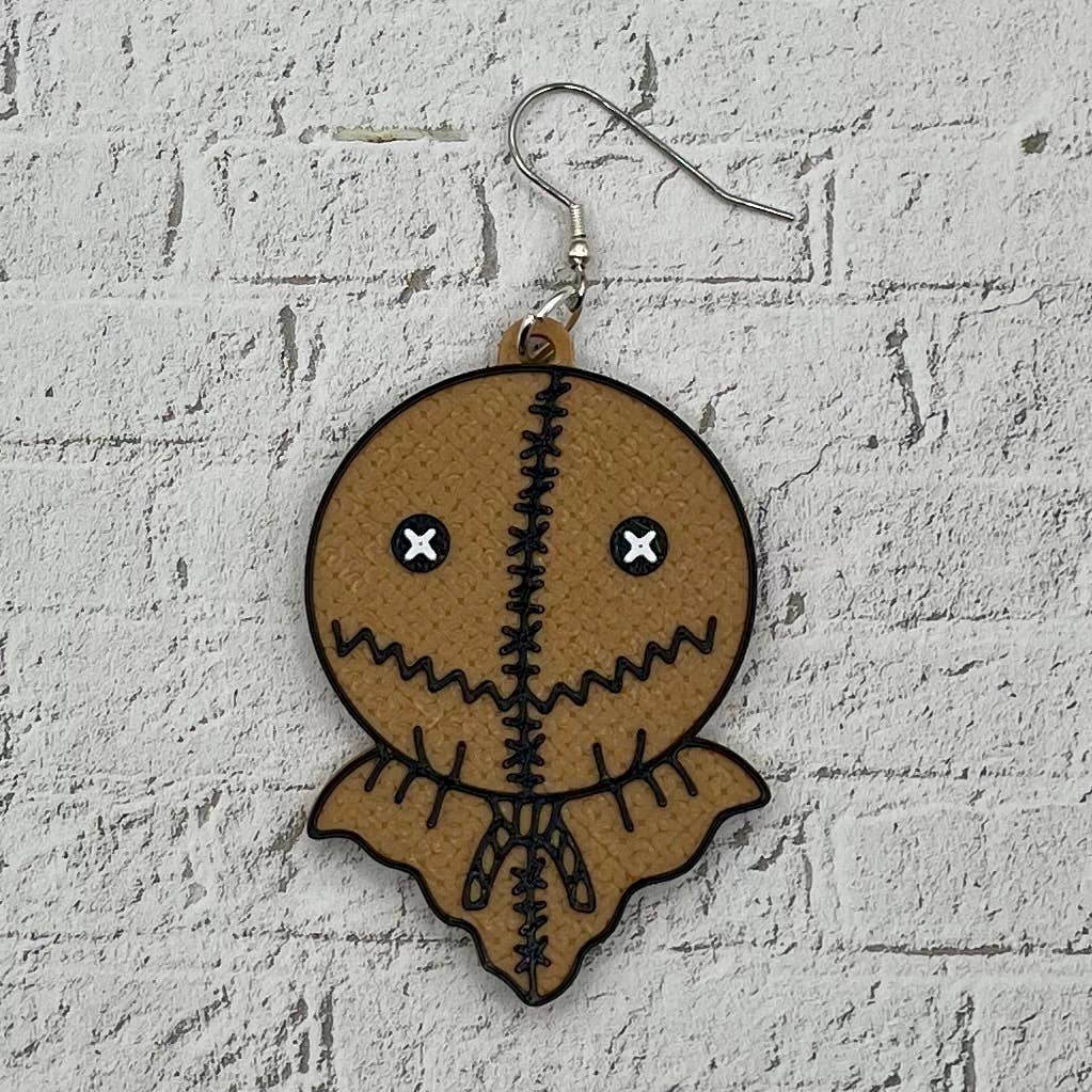 Cryptid Craft Studio - Wholesale Dangle Earrings - Sam Horror Statement Earrings 3D Printed1
