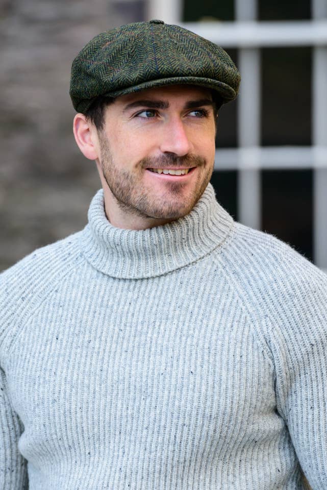 Mucros Weavers - Wholesale Newsboy/Schoolboy Hat - Men's - Men's 100% Tweed Driving Cap 27