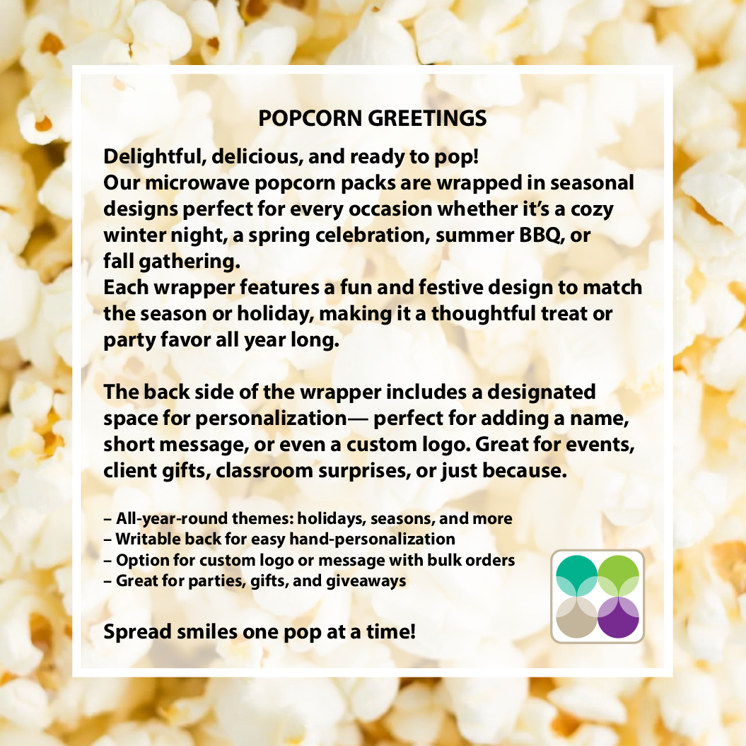 The Creative Idea Shop - Venta al por mayor Palomitas de maíz - Palomitas de Maíz para Microondas Feliz Cumpleaños Pops - Personalización2