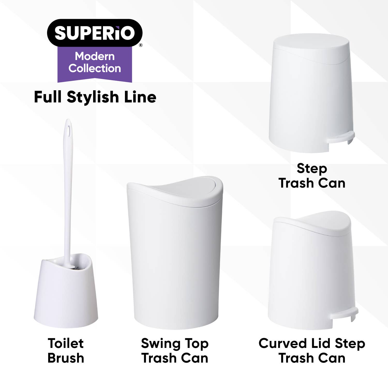 Superio Brand – wholesale Toilet bowl brush – Modern Design Toilet Brush with Matching Caddy/Holder-CS16