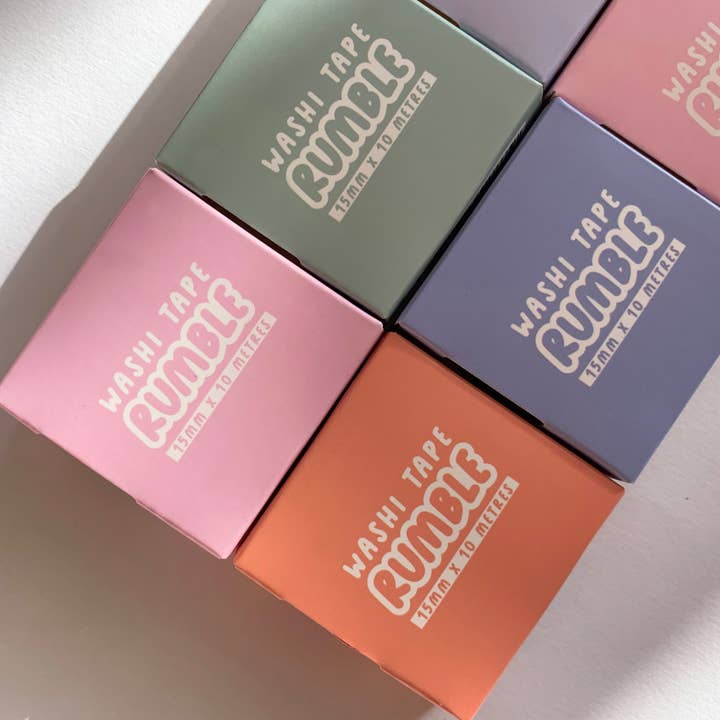 Rumble Cards (US Duties & Taxes Paid) – wholesale Washi tape – Orange Flowers Washi Tape - Floral Washi Tape3