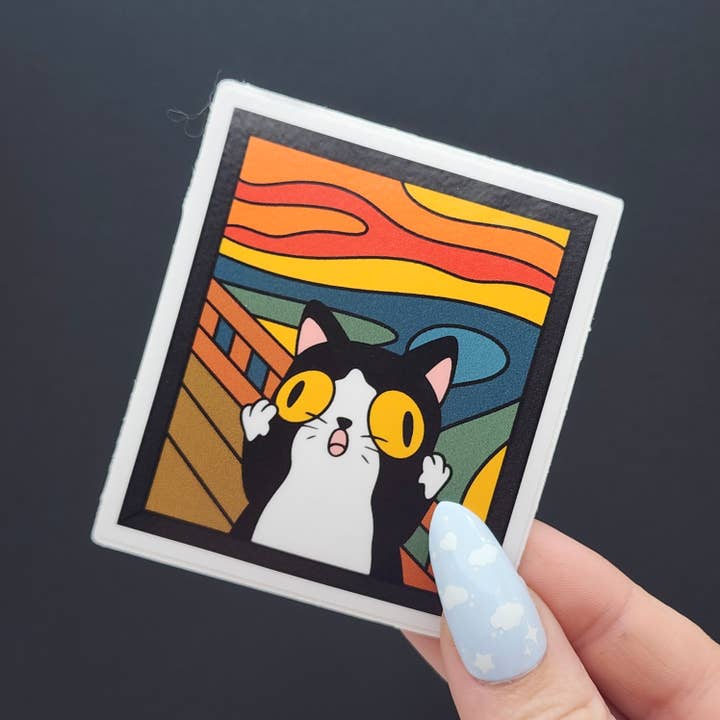 The Meow Vinyl Sticker for wholesale by Toku Arts