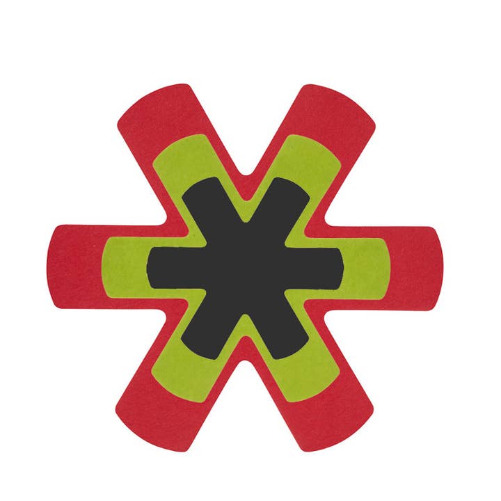 Pfannenschutz 3er Set Rot/Grün/Grau 34 cm/27 cm/23 cm für den Großhandel von Dexam