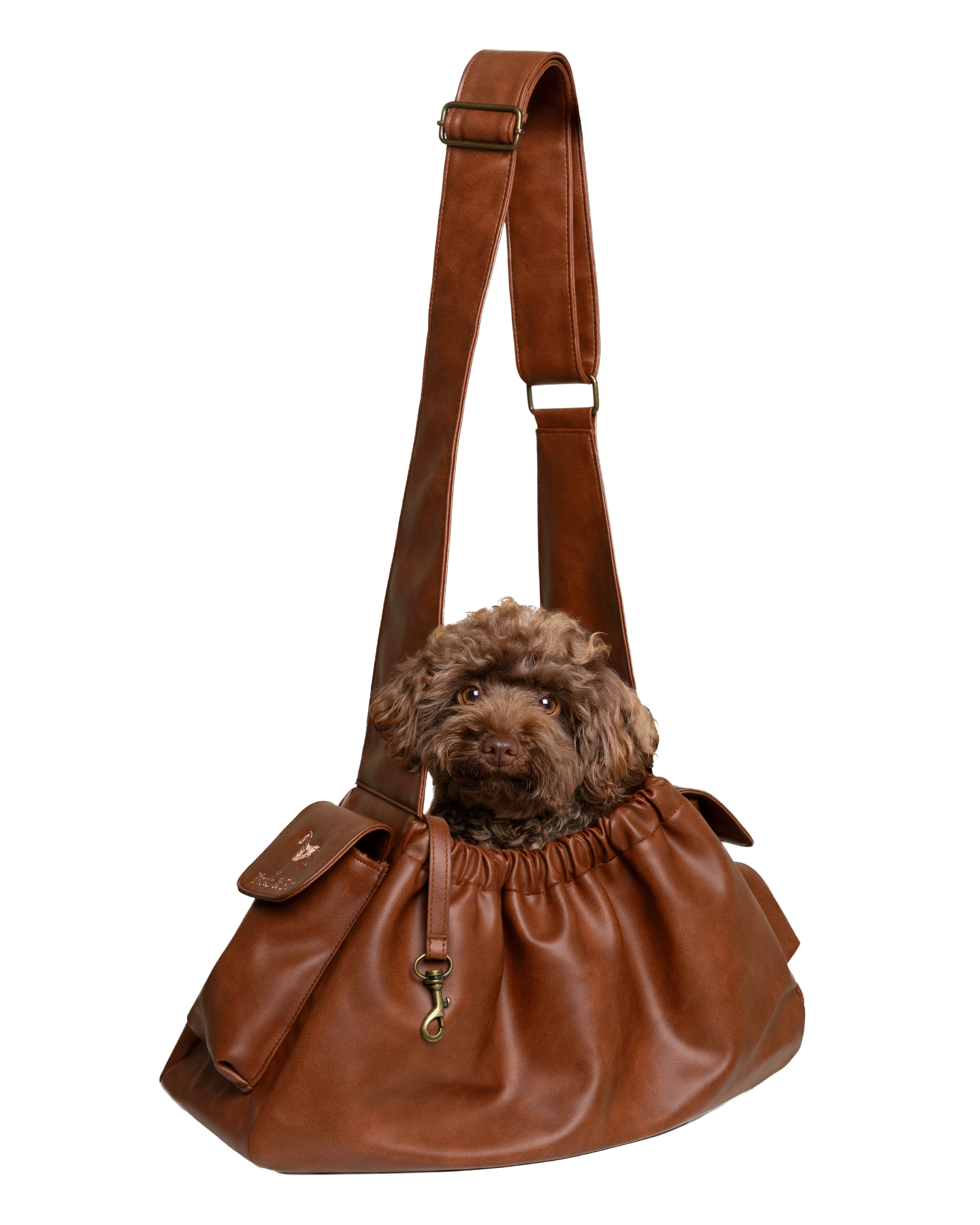 NOAH AND PAW LLC - Wholesale Pet Carrier - Cat/Dog - Vegan Leather Pet sling Carrier, Ruffle Style23
