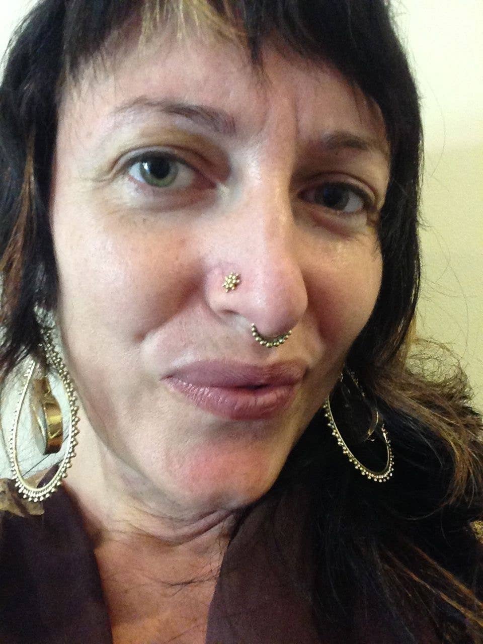 JAYA MOKSHA - Wholesale Nose Ring - Gold Plated Fake Septum Ring / Faux Septum Jewelry 3