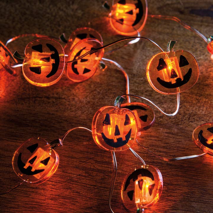 Jack O'Lantern Wire Lights for wholesale by Primitives by Kathy