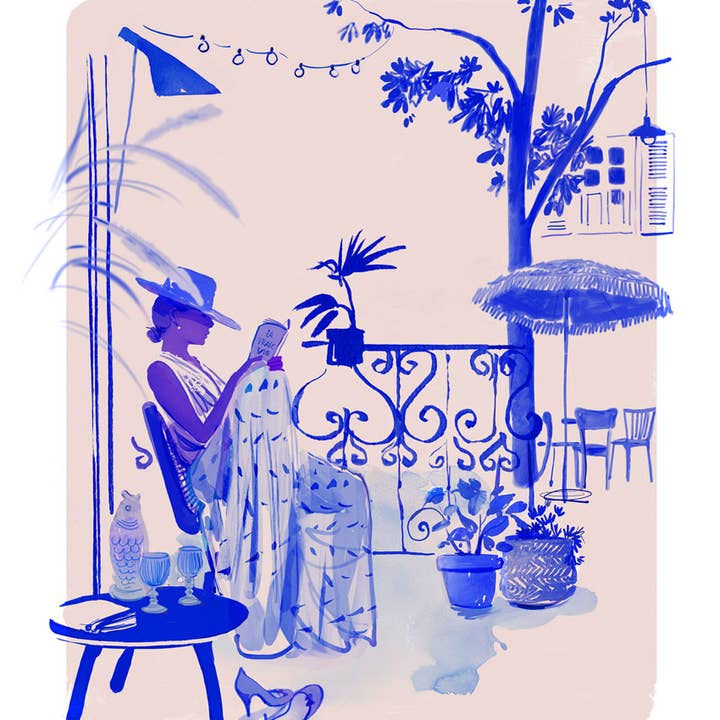 Stampa Fine Art - "Balcone chic" - S.Griotto per la vendita all'ingrosso da parte di Atelier Contemporain