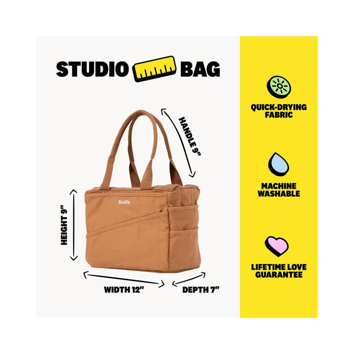 Cinnamon Soolla Studio Bag, Cinnamon, Pottery Tool Bag for wholesale on Faire8