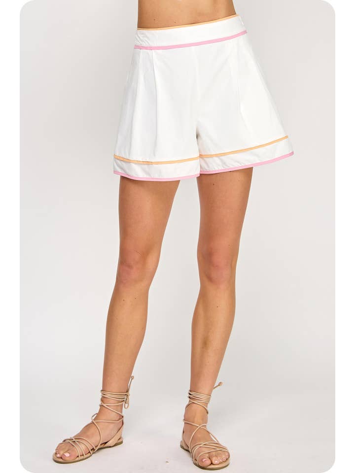 Strut & Bolt - Wholesale Shorts - Women's - Color Block Piping Poplin Shorts24